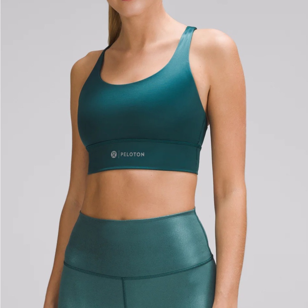 Teal Peloton x lululemon  Bra
